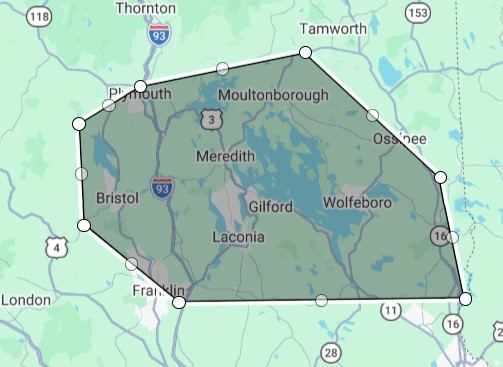 Greater Lakes Region Service Area Map