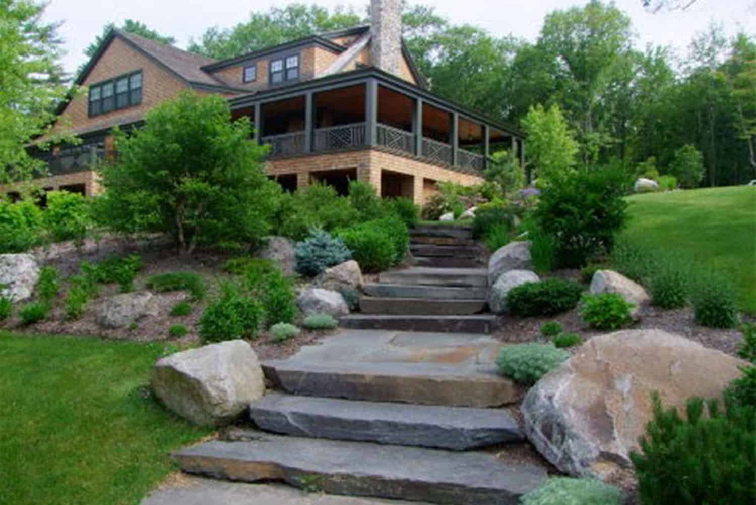 Stone walkway and steps